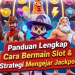 Panduan bermain slot online di QQ88bet dengan ilustrasi fitur RTP dan bonus permainan.