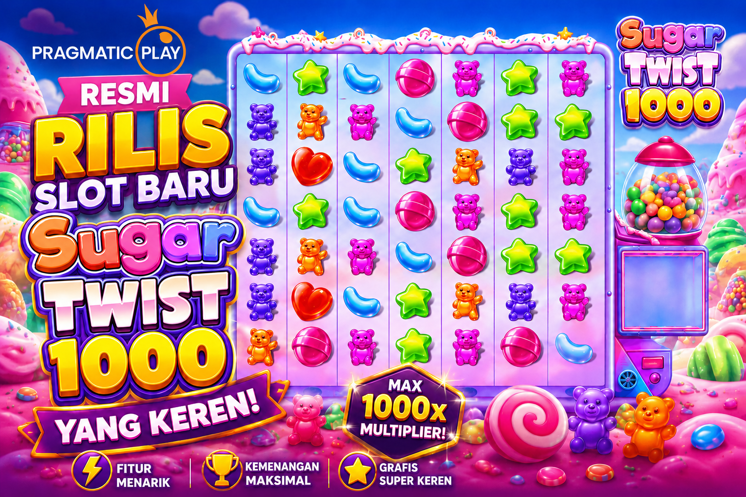 Pragmatic Play Resmi Rilis Slot Baru Sugar Twist 1000